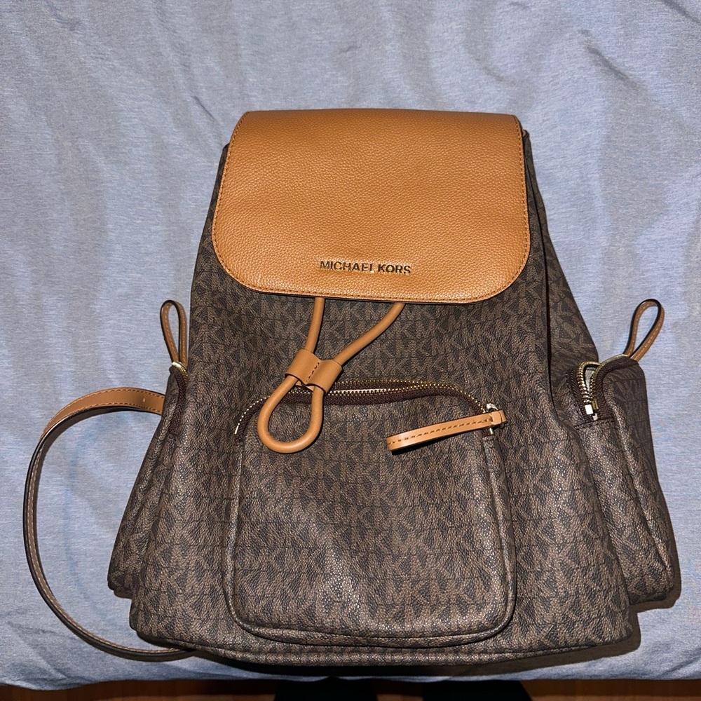 MICHAEL Michael Kors Tan and Brown Backpack